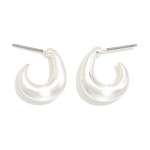 Wholesale metal Tapered Teardrop Hoop Earrings D