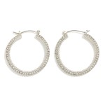 Wholesale rhinestone Studded Hoop Earrings D
