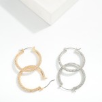 Wholesale rhinestone Studded Hoop Earrings D