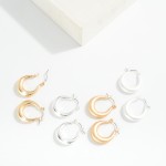 Wholesale metal Tapered Hoop Earring D