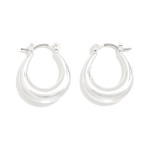 Wholesale metal Tapered Hoop Earring D