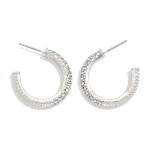 Wholesale rhinestone Studded Hoop Earrings D