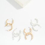 Wholesale rhinestone Studded Hoop Earrings D