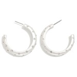 Wholesale rhinestone Studded Hoop Earrings D