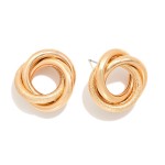 Wholesale chunky Knotted Metal Post Drop Earring D