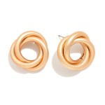 Wholesale chunky Knotted Metal Post Drop Earring D
