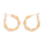 Wholesale twisted Metal Hoop Earrings D
