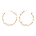 Wholesale twisted Metal Hoop Earrings D