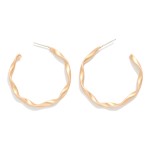 Wholesale twisted Metal Hoop Earrings D