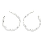 Wholesale twisted Metal Hoop Earrings D