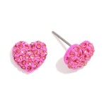 Wholesale cubic Zirconia Heart Stud Earrings L
