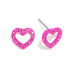 Wholesale rhinestone Heart Stud Earrings L