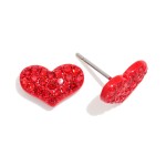 Wholesale cubic Zirconia Heart Stud Earrings L