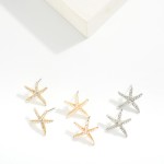 Wholesale studded Starfish Stud Earrings L