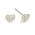 Wholesale pave Rhinestone Heart Stud Earrings L
