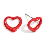 Wholesale hollow Heart Stud Earrings L