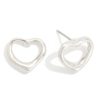Wholesale hollow Heart Stud Earrings L