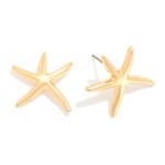 Wholesale metal Starfish Stud Earrings L