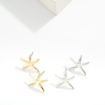 Wholesale metal Starfish Stud Earrings L