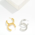 Wholesale metal Hoop Earrings Stainless Steel Water Resistant D