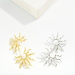 Wholesale metal Sun Post Drop Earrings Stainless Steel Water Resistant D