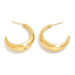 Wholesale metal Half Hoop Drop Earring Rhinestones L Hypoallergenic Stainless St