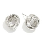 Wholesale metal Knotted Post Drop Earring D
