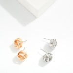 Wholesale metal Knotted Post Drop Earring D