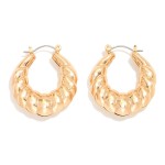 Wholesale metal Croissant Huggie Hoop Drop Earring L