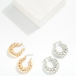 Wholesale metal Croissant Huggie Hoop Drop Earring L