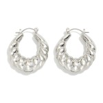 Wholesale metal Croissant Huggie Hoop Drop Earring L