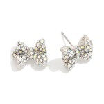Wholesale rhinestone Bow Stud Earrings L