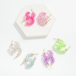 Wholesale jelly Wire Wrapped Hoop Earrings D