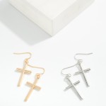 Wholesale metal Cross Drop Earrings L