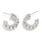 Wholesale layered Twisted Metal Hoop Earrings D