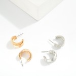 Wholesale metal Intertwined Hoop Drop Earrings D