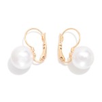 Wholesale metal Hoop Pearl Drop Earrings L