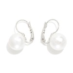 Wholesale metal Hoop Pearl Drop Earrings L