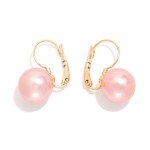 Wholesale metal Hoop Pearl Drop Earrings L