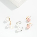 Wholesale metal Hoop Pearl Drop Earrings L