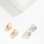 Wholesale metal Dom Post Hoop Earrings L