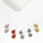 Wholesale rhinestone Sports Ball Drop Earrings L