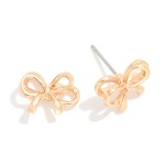 Wholesale metal Bow Stud Earrings L