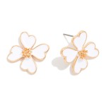 Wholesale enamel Flower Stud Earrings L