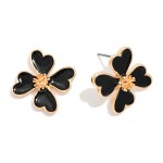 Wholesale enamel Flower Stud Earrings L