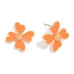 Wholesale enamel Flower Stud Earrings L