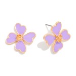 Wholesale enamel Flower Stud Earrings L