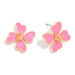 Wholesale enamel Flower Stud Earrings L