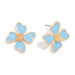 Wholesale enamel Flower Stud Earrings L