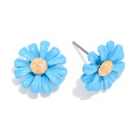 Wholesale painted Metal Sunflower Stud Earrings L